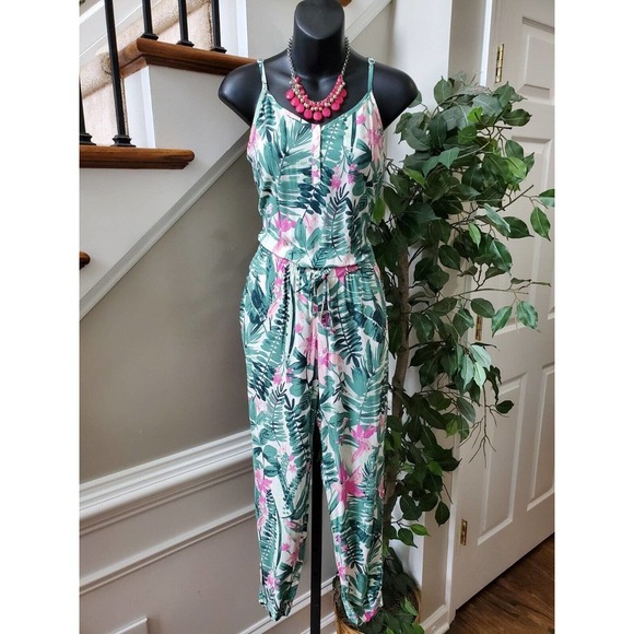 Old Navy Women's Multicolor Viscose Sleeveless Casual Jumpsuit Size X-Small - Picture 12 of 12